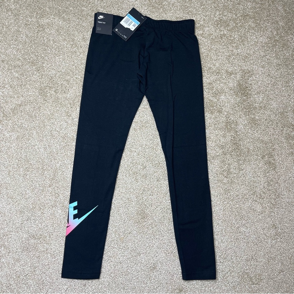 NEW Girl's Black Nike Leggings / Athletic Pants Youth Size Medium - Picture 4 of 4